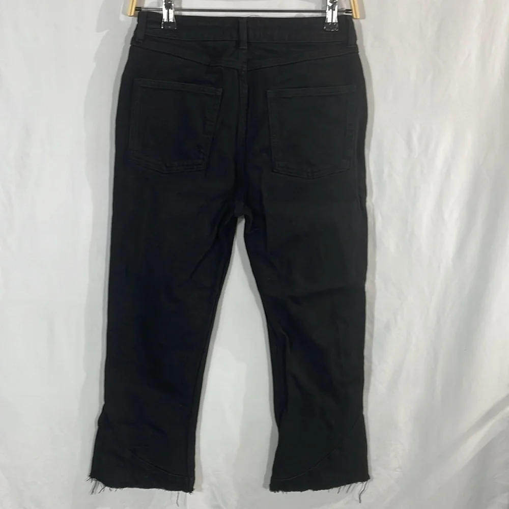Bdg blck denim raw hem pants